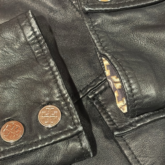 Tory Burch Black Leather Jacket - Picture 11 of 12